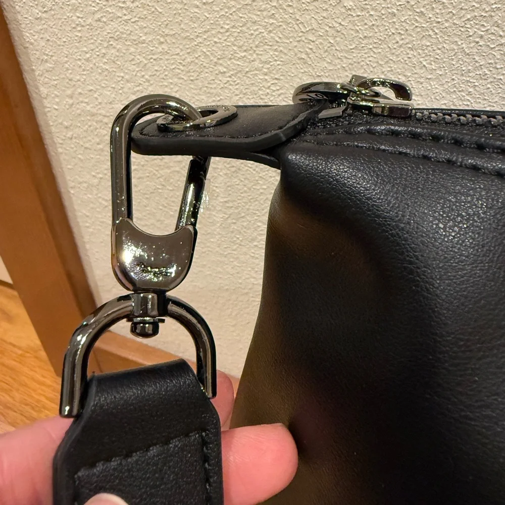 Longchamp Le Pliage Xtra Medium Leather Hobo Bag Women's Black (worn Once) - Picture 5 of 12